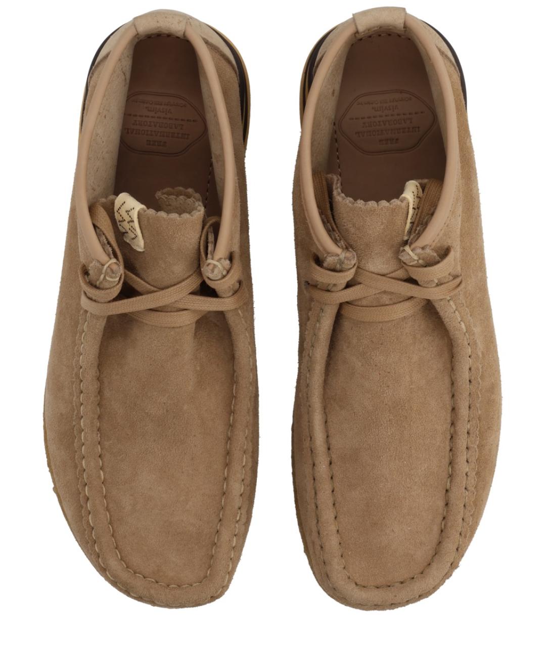 VISVIM Бежевые замшевые высокие ботинки, фото 5