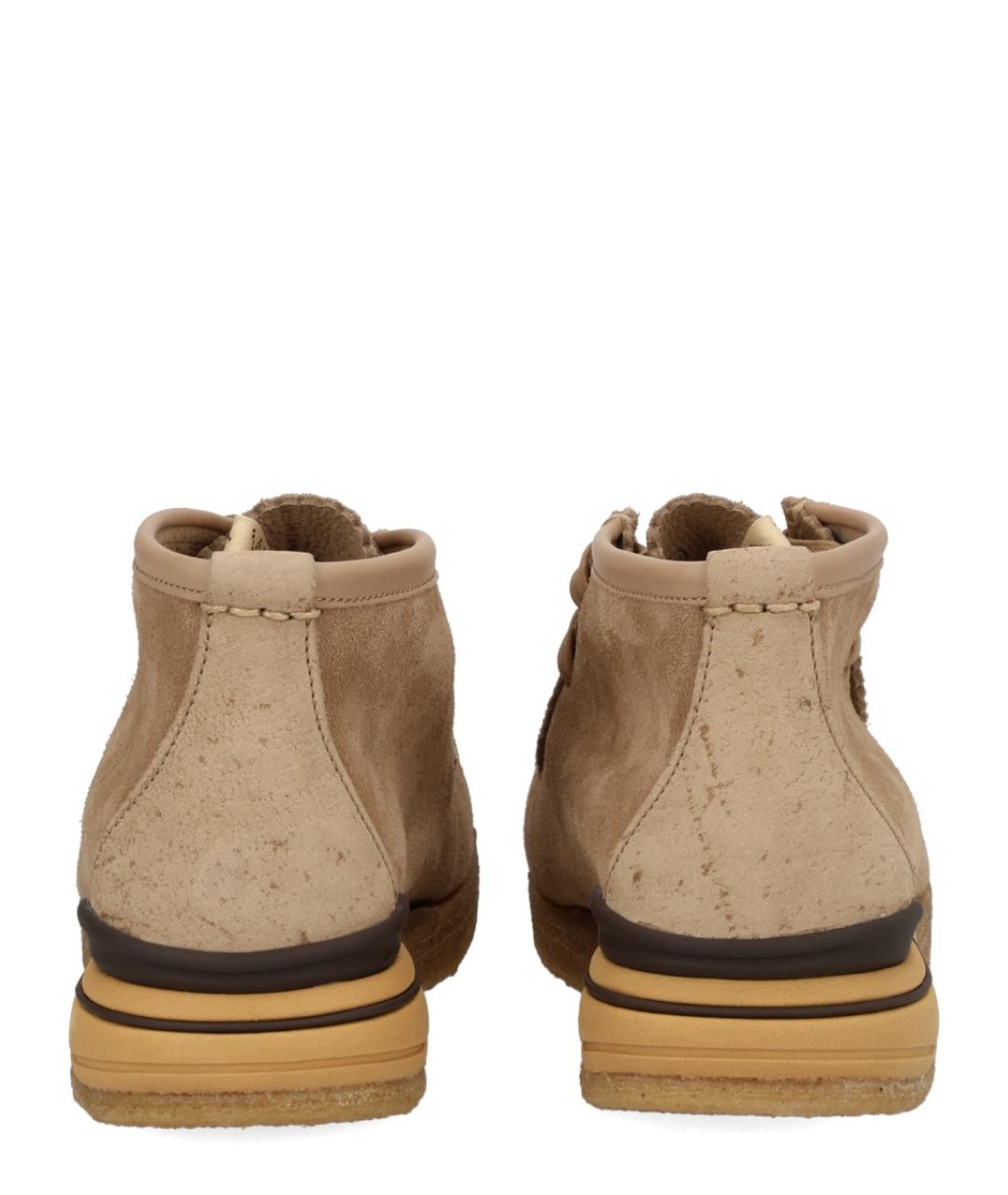 VISVIM Бежевые замшевые высокие ботинки, фото 4