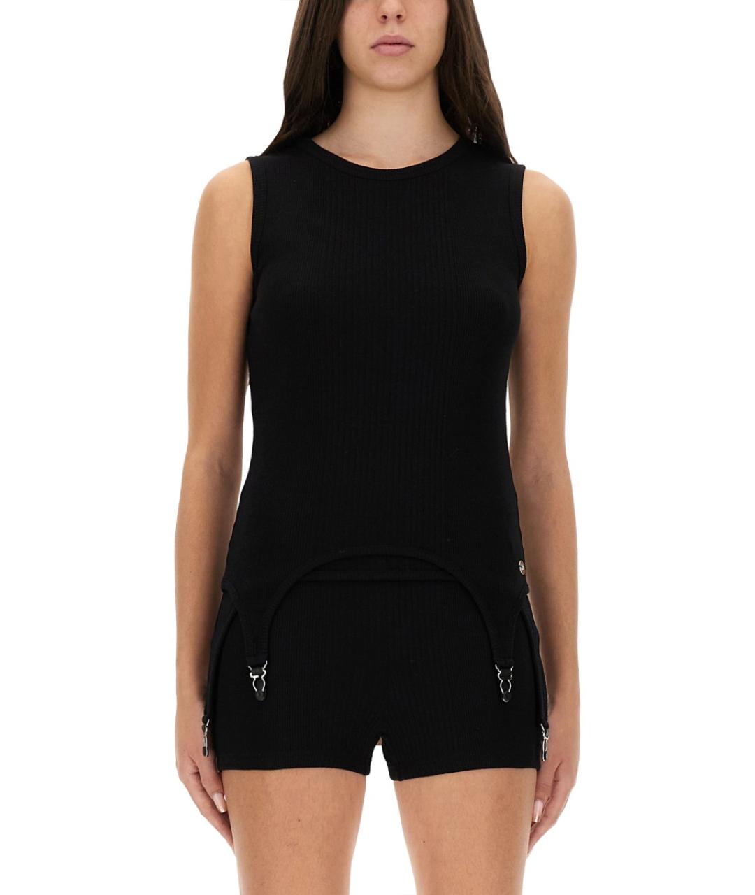 JEAN PAUL GAULTIER Черная хлопковая майка, фото 5