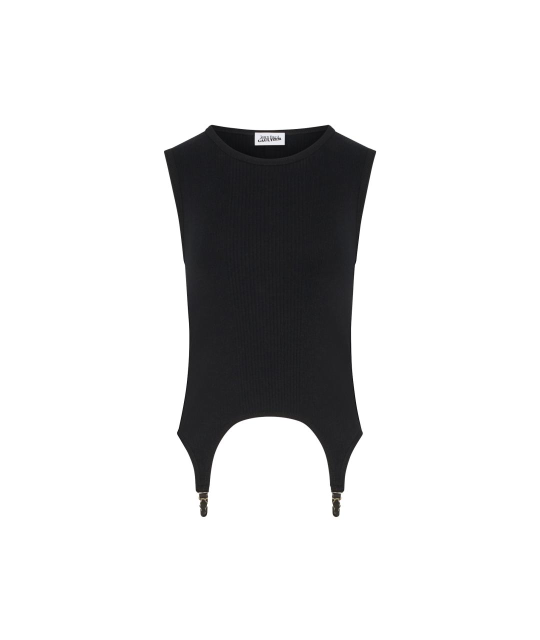 JEAN PAUL GAULTIER Черная хлопковая майка, фото 1