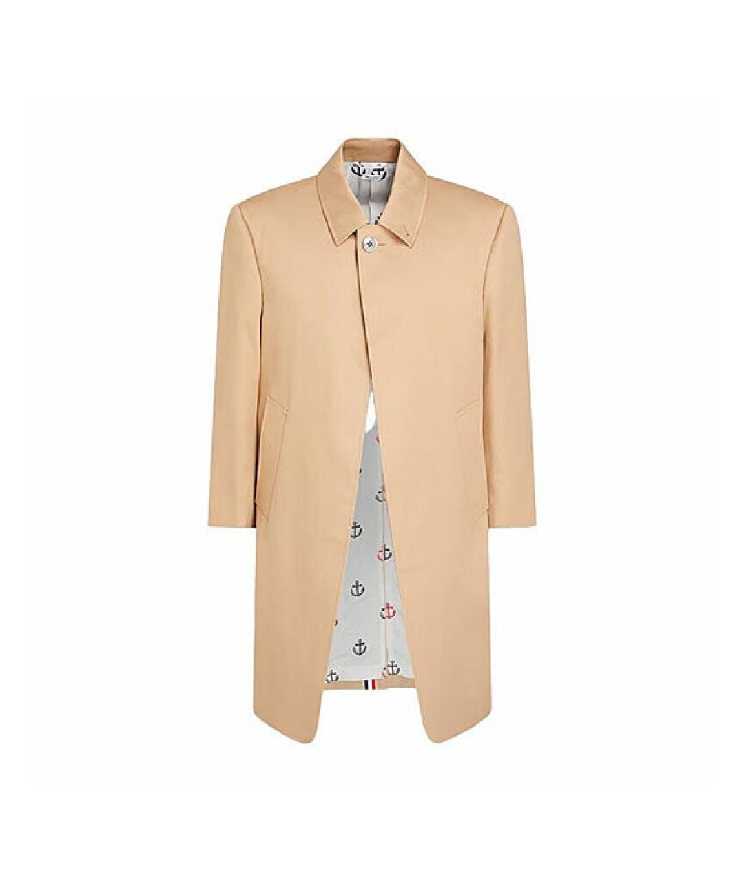 THOM BROWNE Бежевый хлопковый тренч / плащ, фото 1