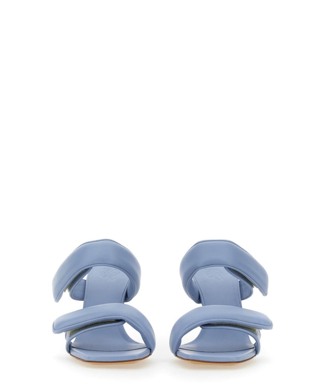 GIABORGHINI Голубые кожаные туфли, фото 2