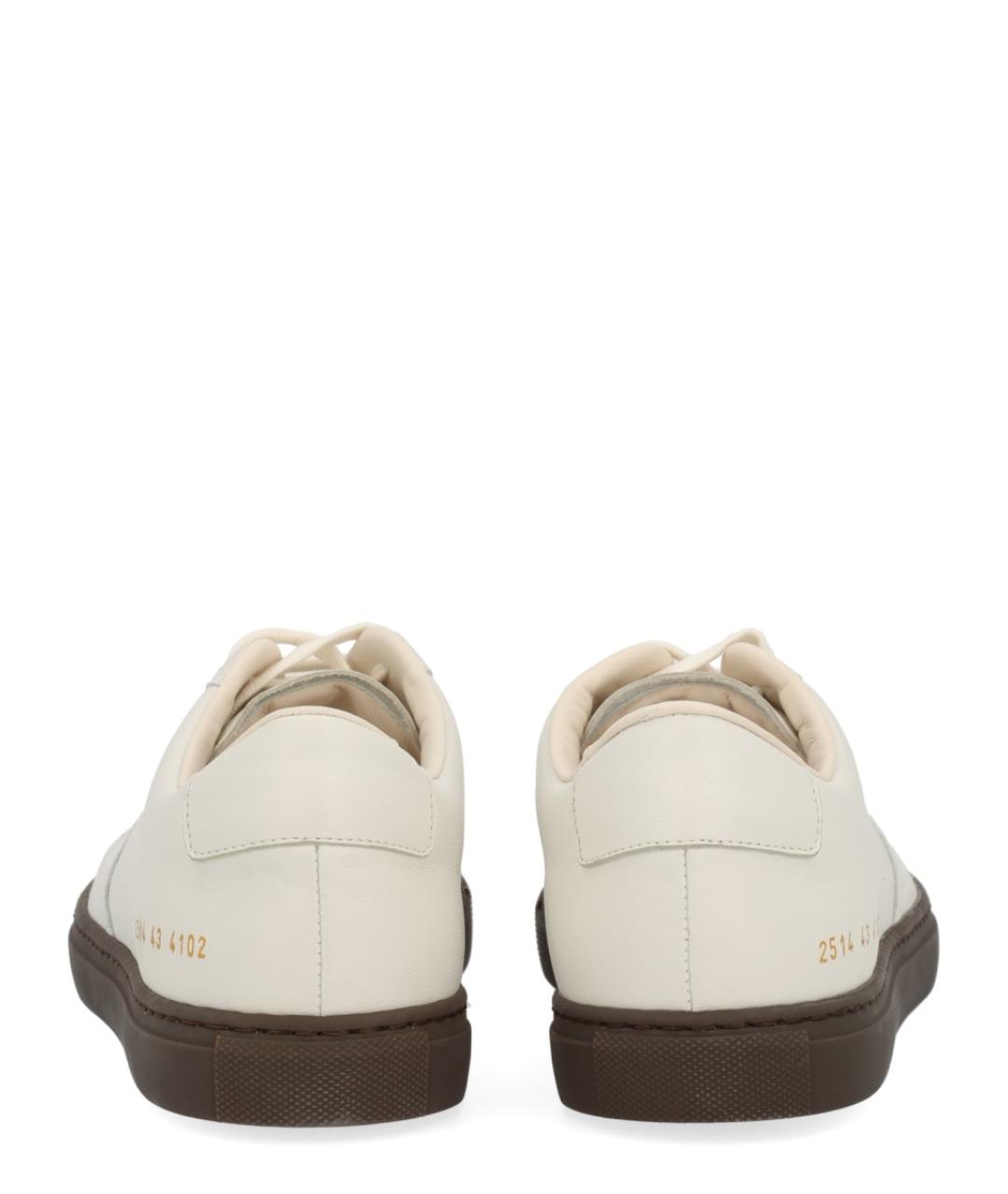 COMMON PROJECTS Белые кожаные низкие кроссовки / кеды, фото 4