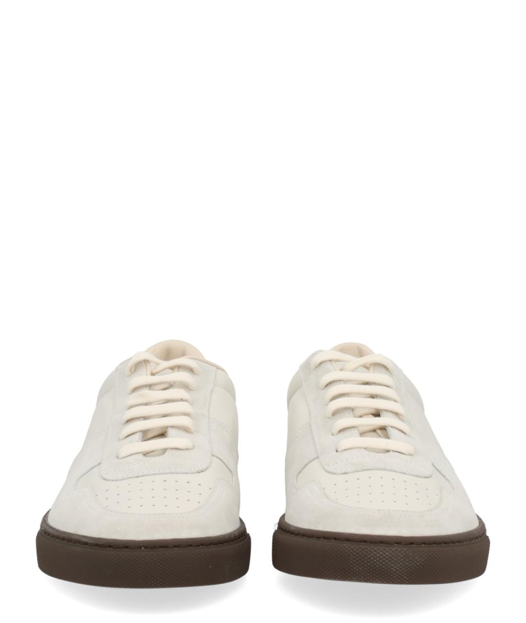 COMMON PROJECTS Белые кожаные низкие кроссовки / кеды, фото 3