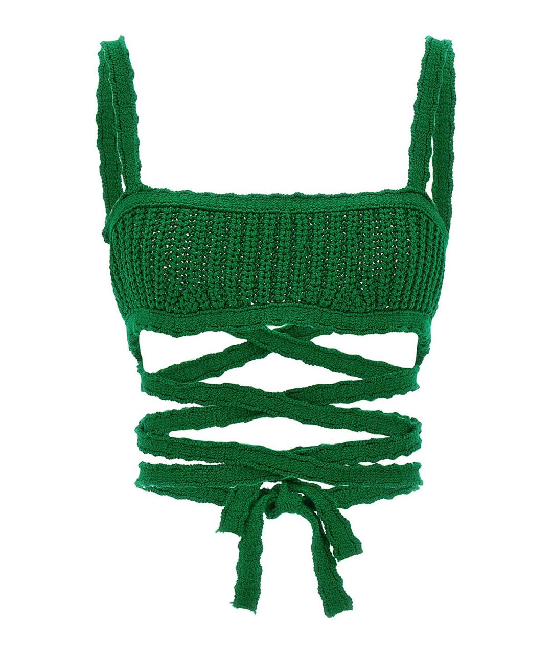 ALANUI Зеленая хлопковая майка, фото 1