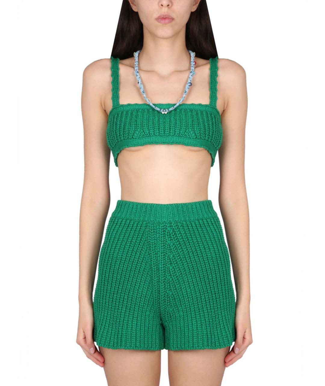 ALANUI Зеленая хлопковая майка, фото 5