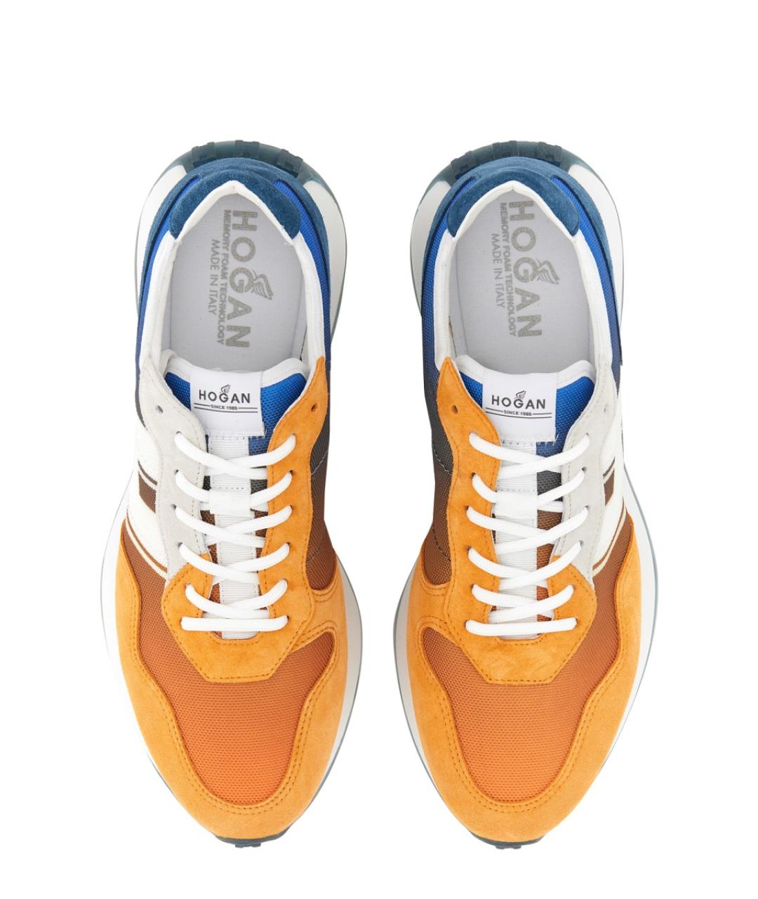 HOGAN Мульти кожаные низкие кроссовки / кеды, фото 2