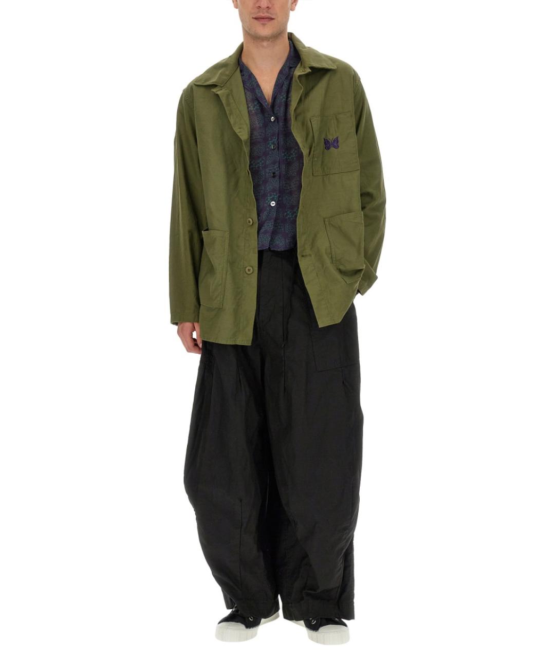 NEEDLES Зеленая хлопковая кэжуал рубашка, фото 2