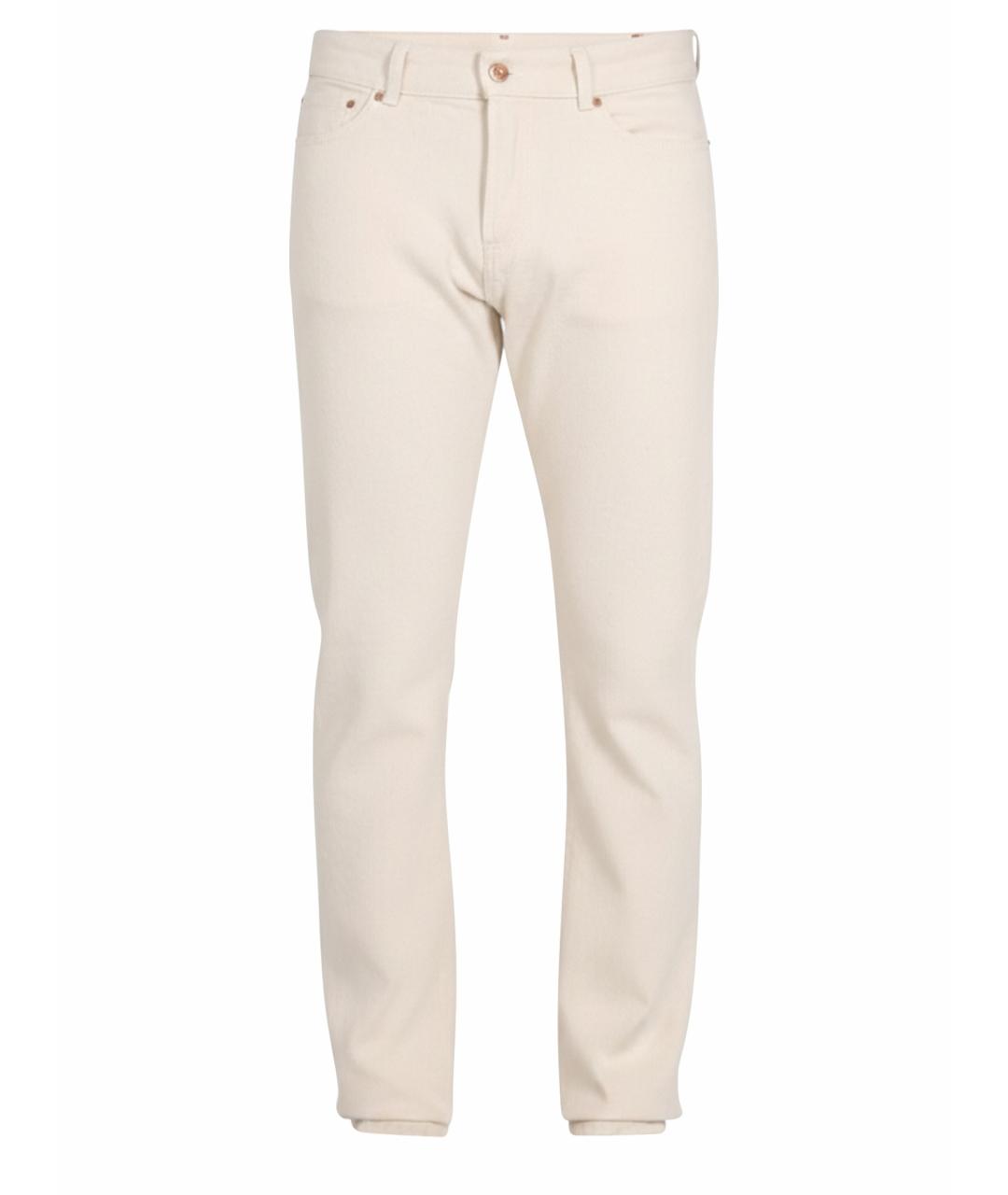 ASPESI Бежевые хлопковые прямые джинсы, фото 1