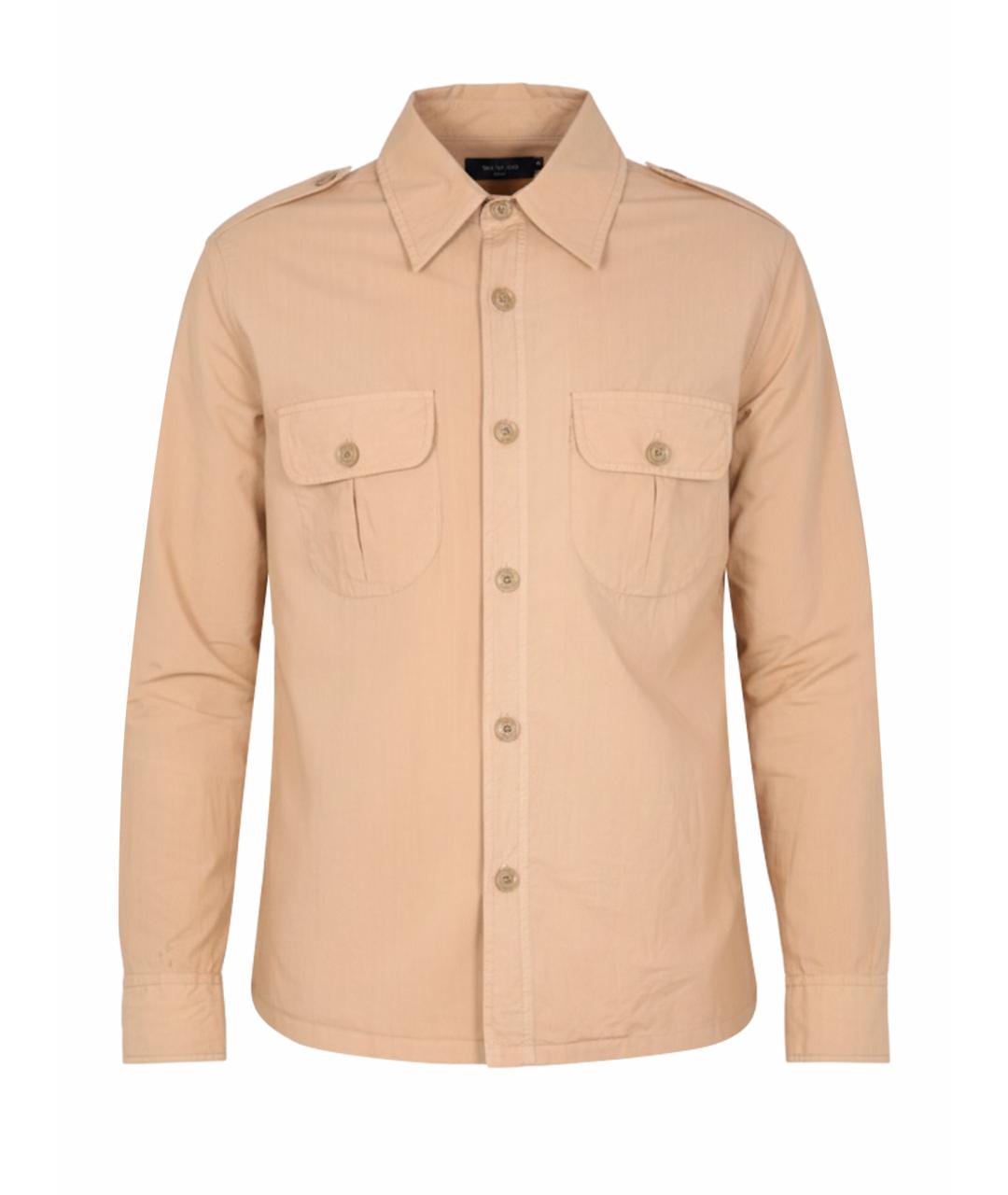 ASPESI Бежевая хлопковая кэжуал рубашка, фото 1