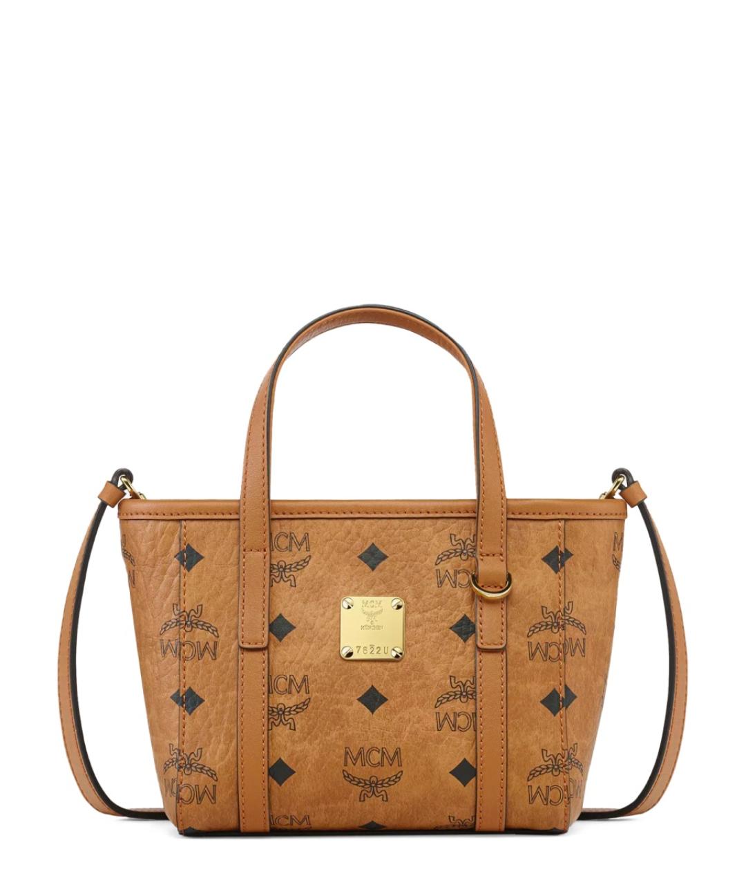 MCM Коричневая сумка тоут из искусственной кожи, фото 1