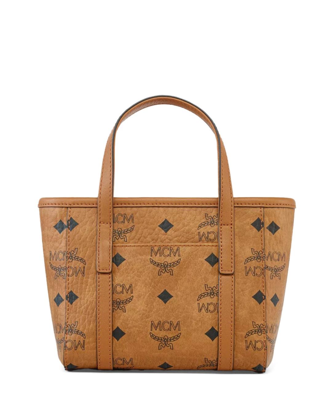 MCM Коричневая сумка тоут из искусственной кожи, фото 2