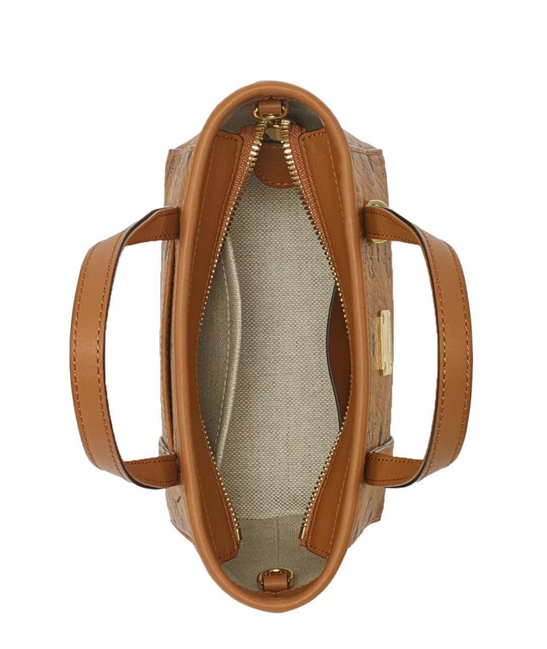 MCM Коричневая сумка тоут из искусственной кожи, фото 4