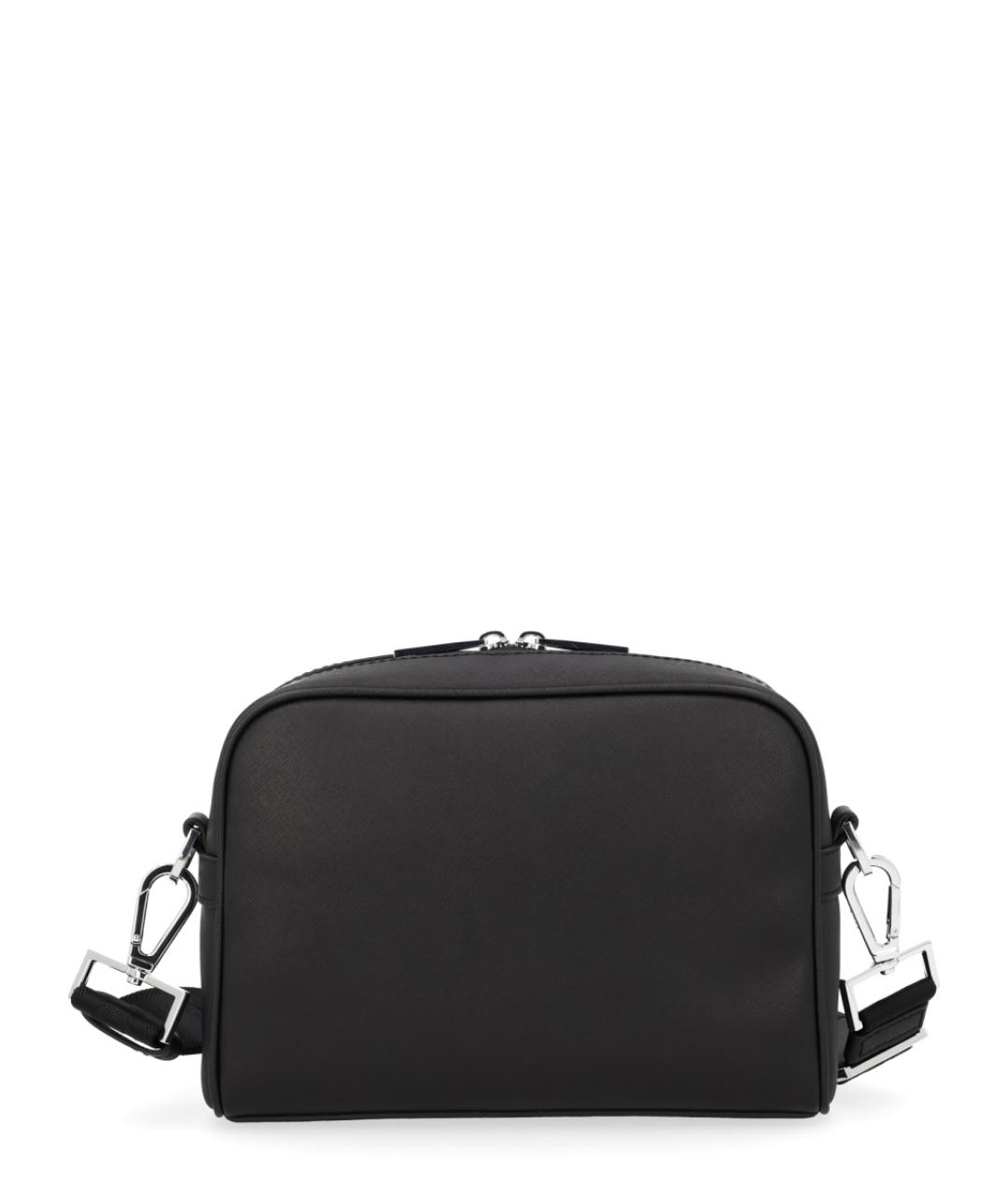 HUGO BOSS Черная кожаная сумка на плечо, фото 3