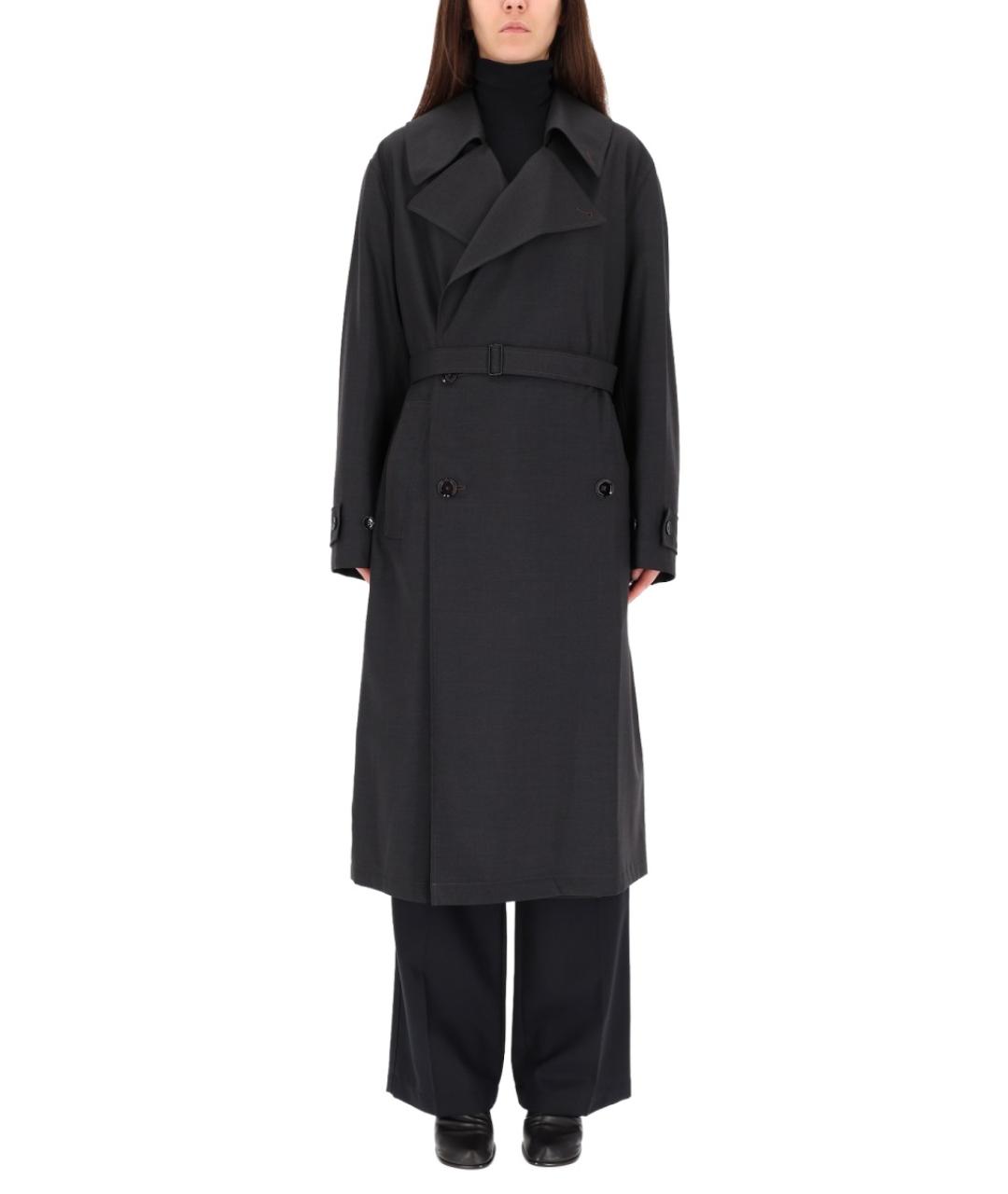 LEMAIRE Серый полиэстеровый тренч/плащ, фото 4