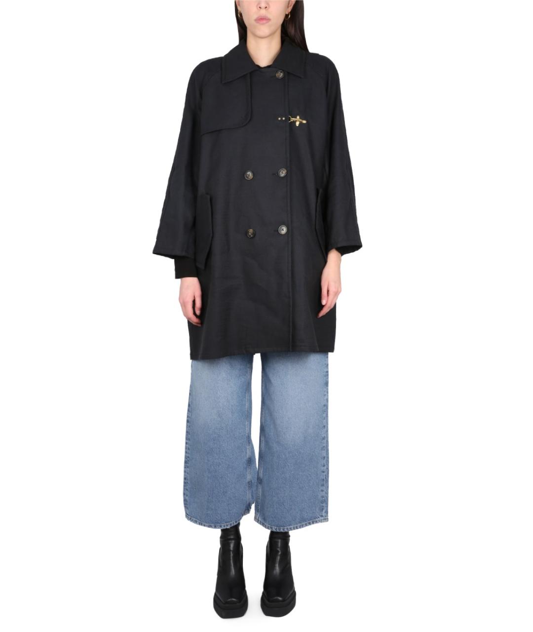 FAY Черный хлопковый тренч/плащ, фото 6