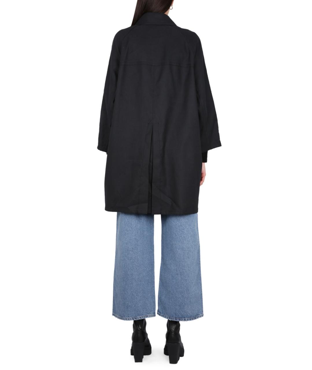 FAY Черный хлопковый тренч/плащ, фото 4