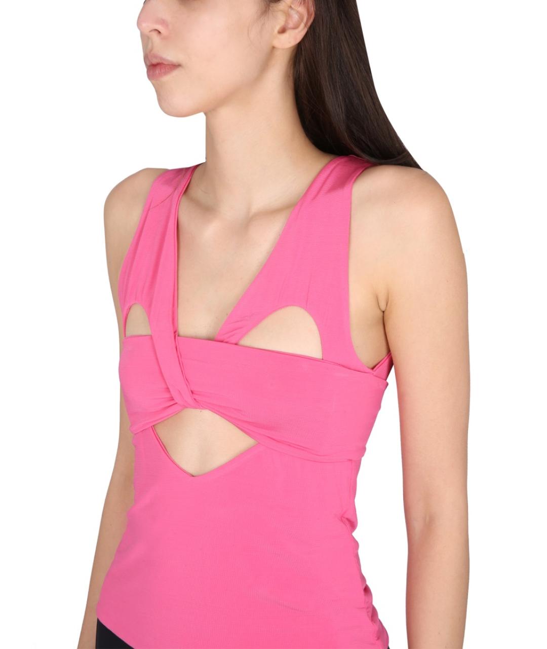 AMBUSH Фуксия вискозная майка, фото 5