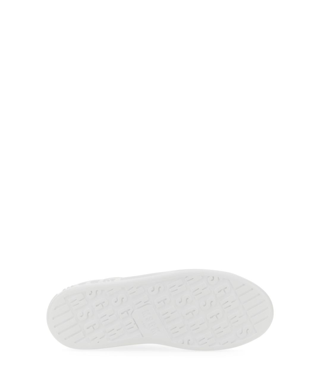 MSGM Фуксия кожаные кроссовки, фото 5