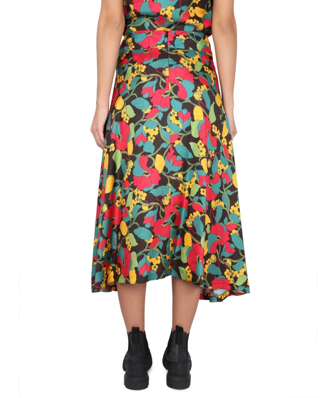 LA DOUBLEJ Мульти шелковая юбка миди, фото 4