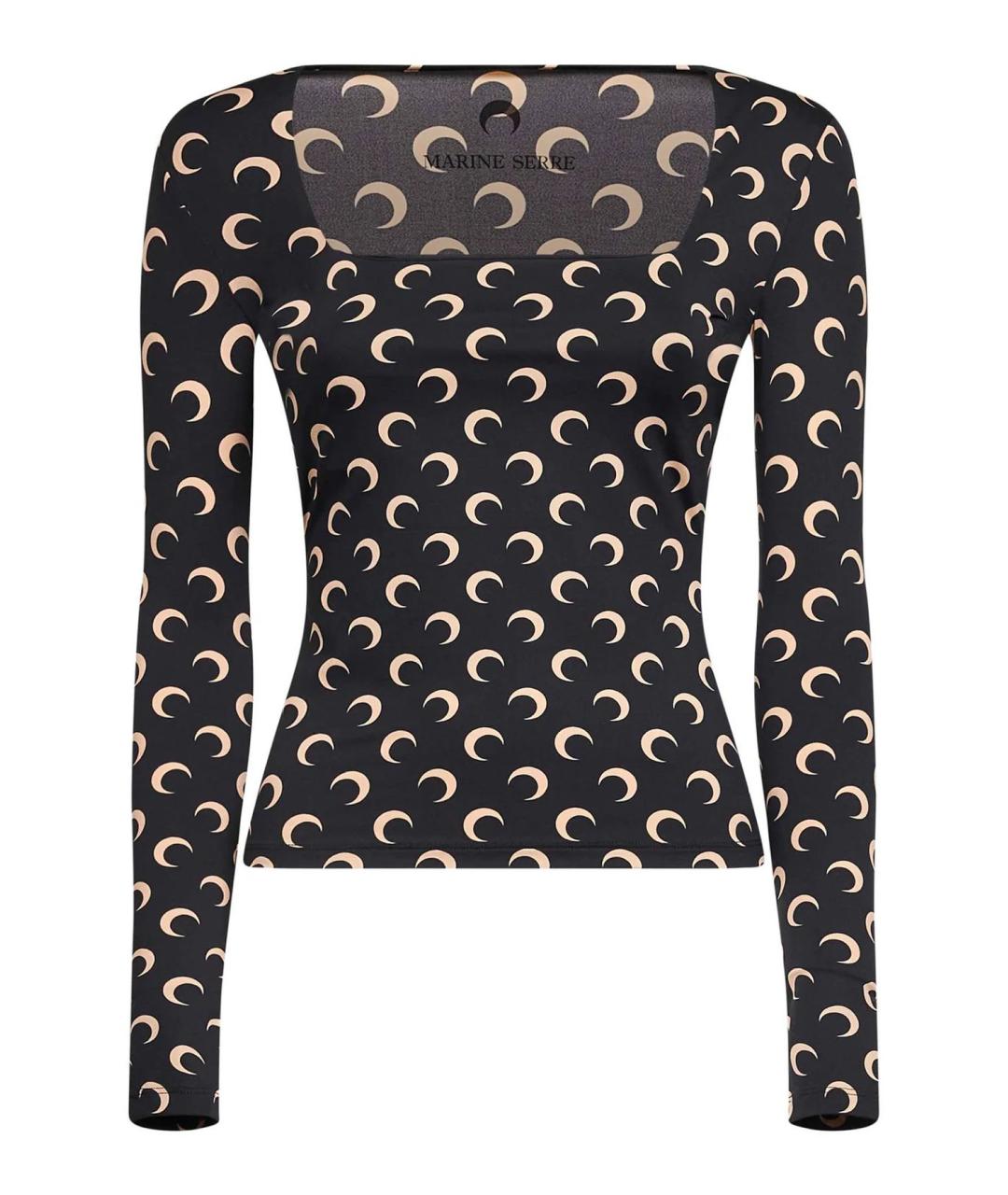 MARINE SERRE Синяя полиамидовая водолазка, фото 1