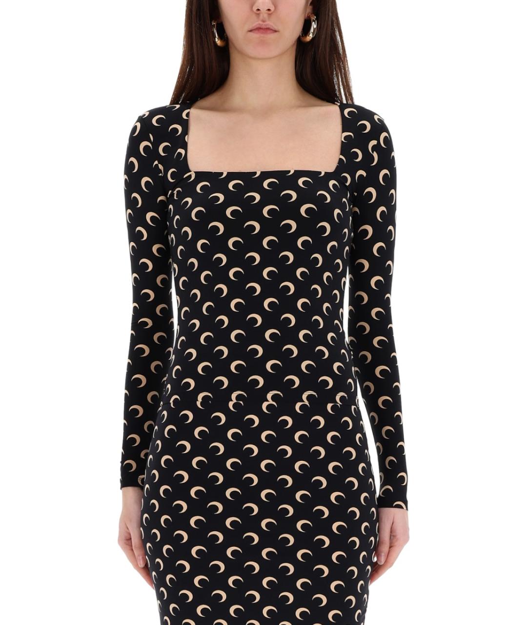 MARINE SERRE Синяя полиамидовая водолазка, фото 4