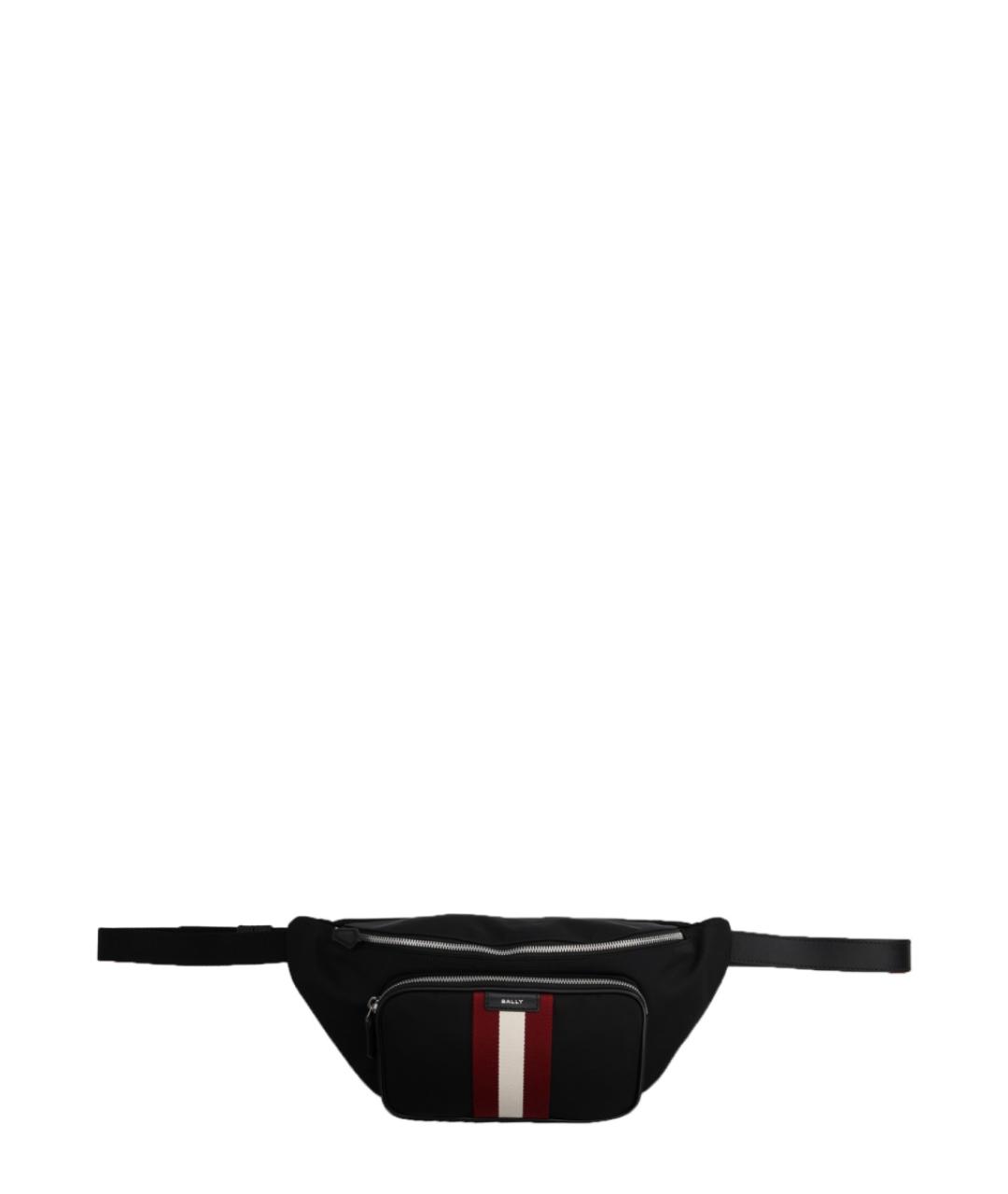 BALLY Черная синтетическая поясная сумка, фото 1