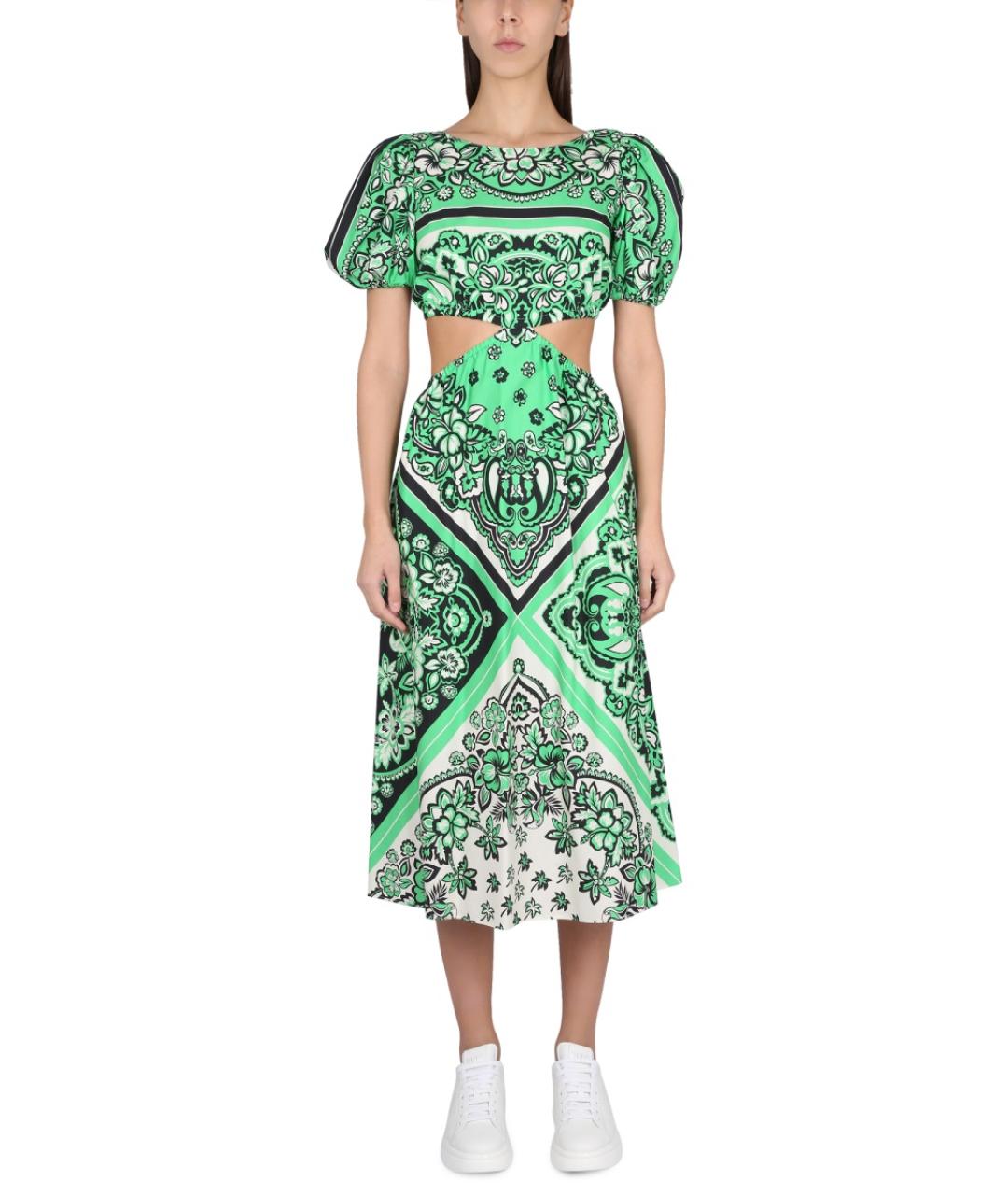 VALENTINO Мульти хлопковое платье, фото 2