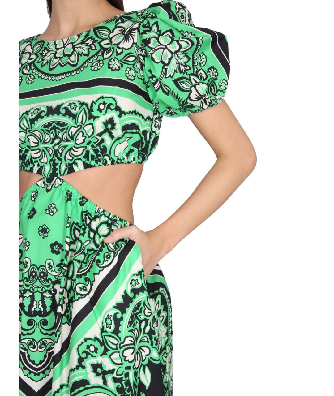 VALENTINO Мульти хлопковое платье, фото 5