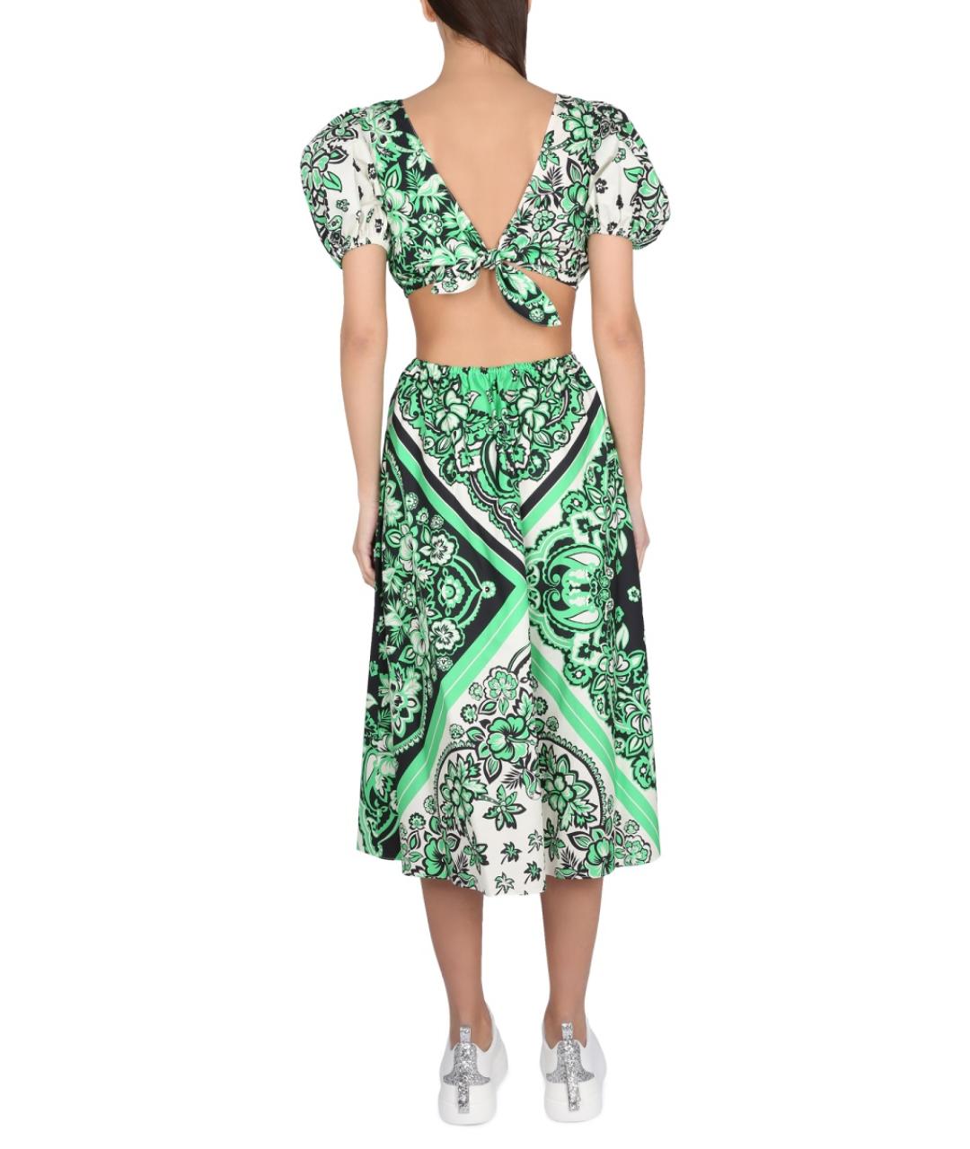 VALENTINO Мульти хлопковое платье, фото 4