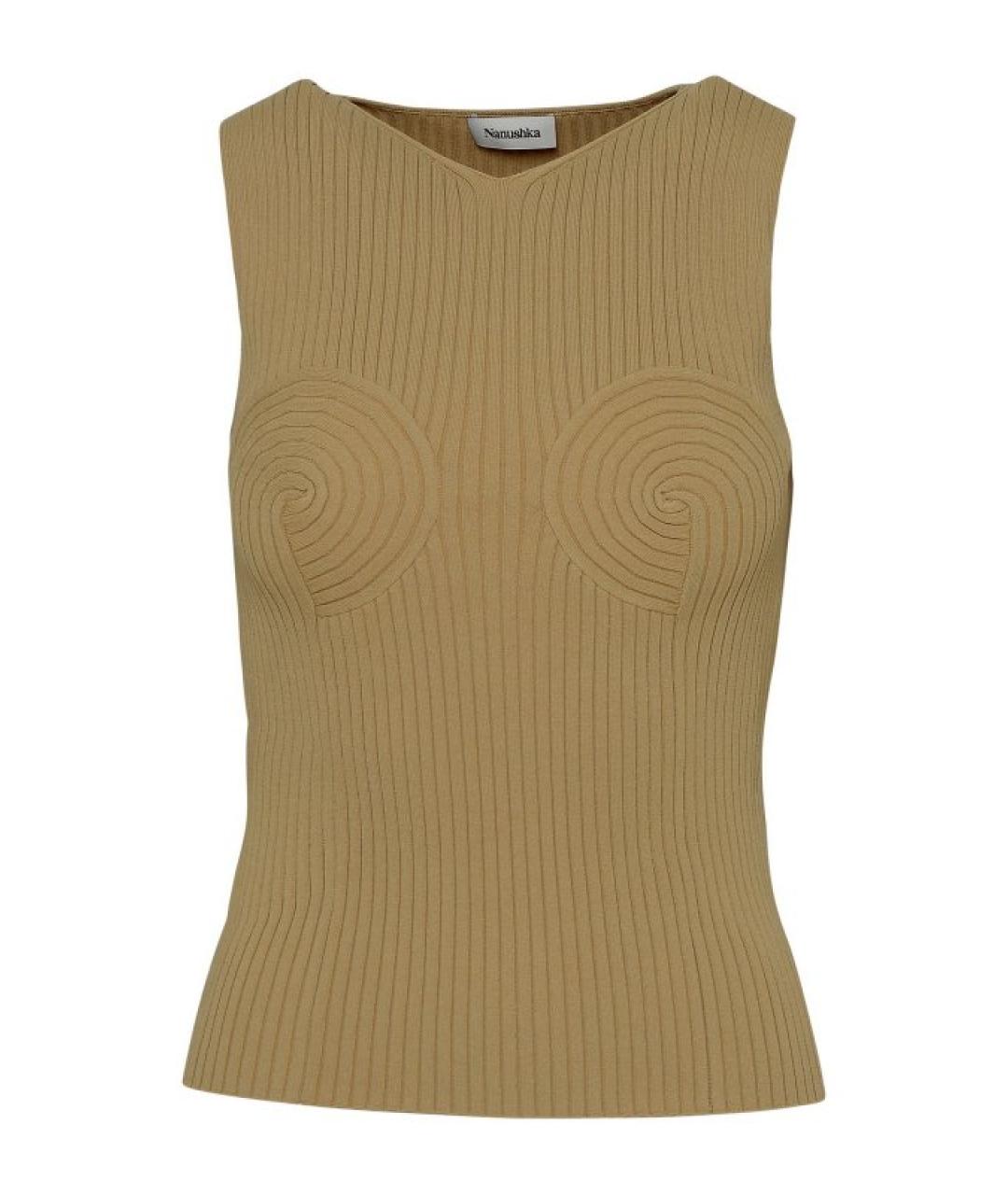NANUSHKA Бежевая вискозная блузы, фото 1