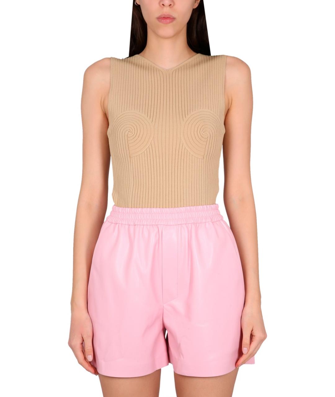 NANUSHKA Бежевая вискозная блузы, фото 5