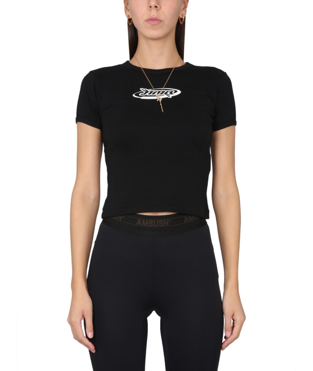 AMBUSH Черная хлопковая футболка, фото 5