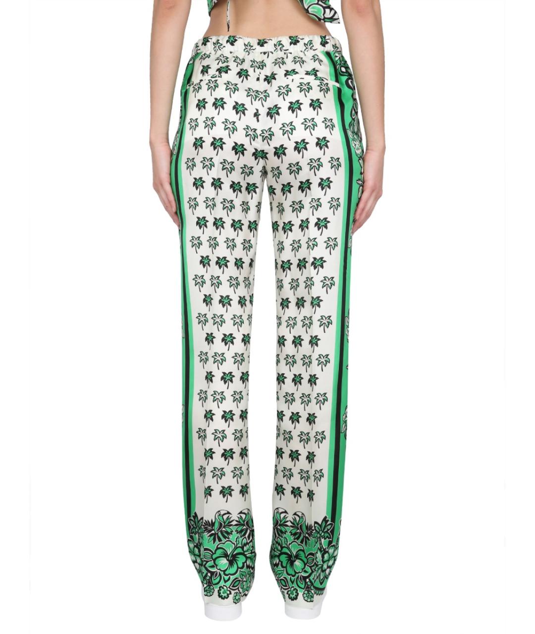 VALENTINO Мульти шелковые прямые брюки, фото 5