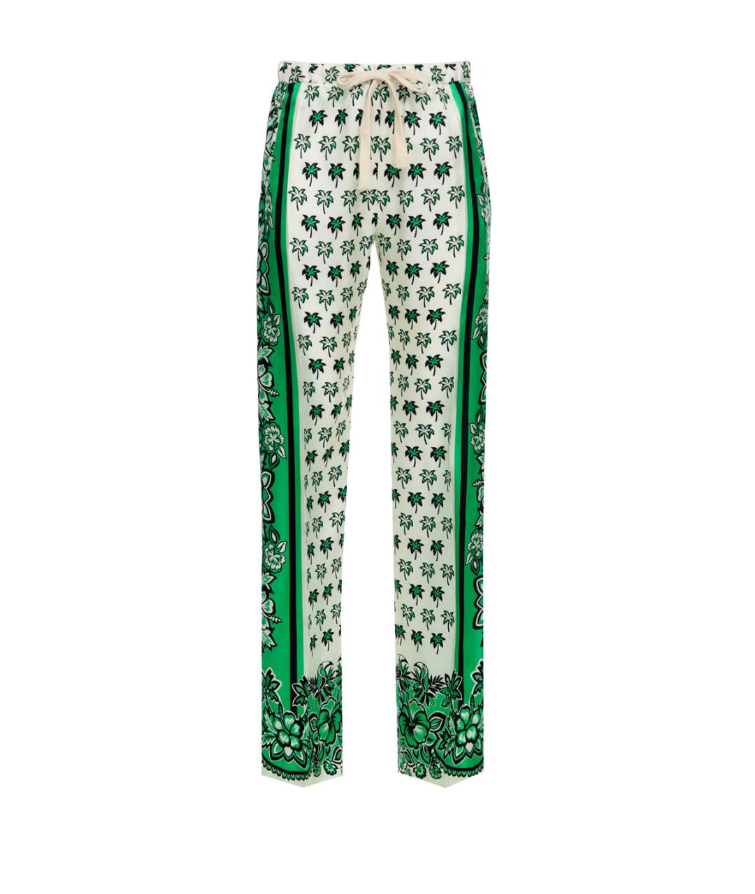 VALENTINO Мульти шелковые прямые брюки, фото 1