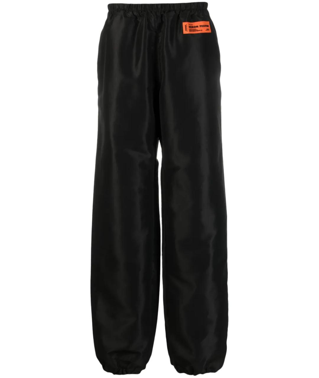 HERON PRESTON Черные полиэстеровые повседневные брюки, фото 1