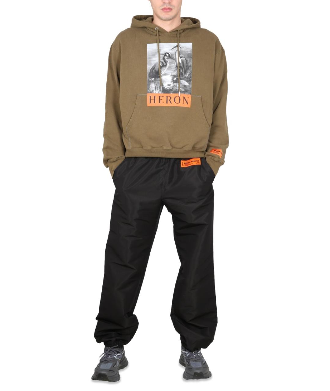 HERON PRESTON Черные полиэстеровые повседневные брюки, фото 3