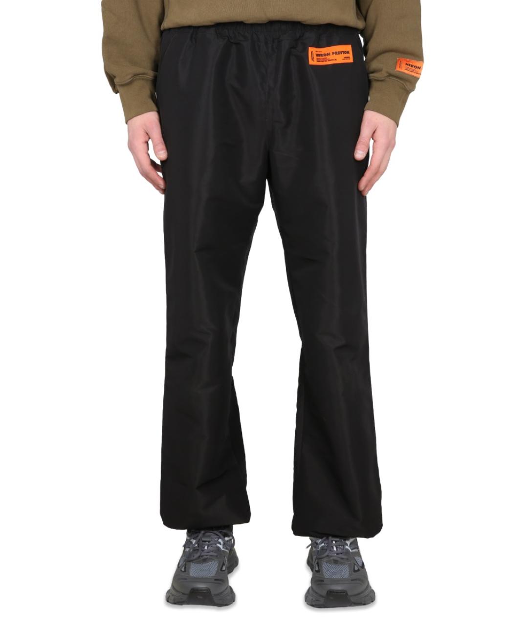 HERON PRESTON Черные полиэстеровые повседневные брюки, фото 2