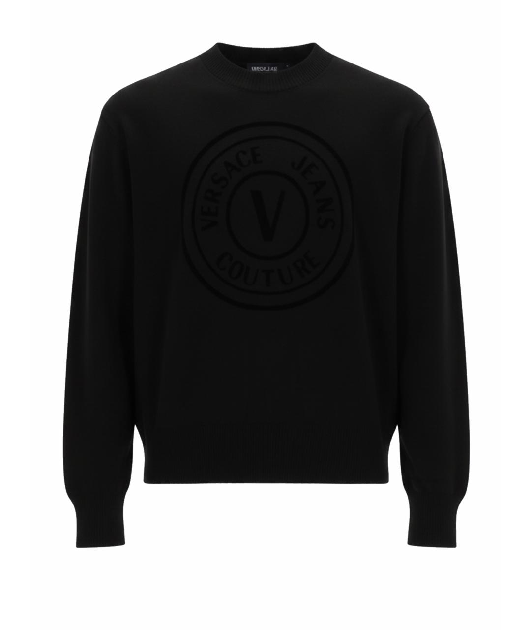 VERSACE JEANS COUTURE Черный шерстяной джемпер / свитер, фото 1