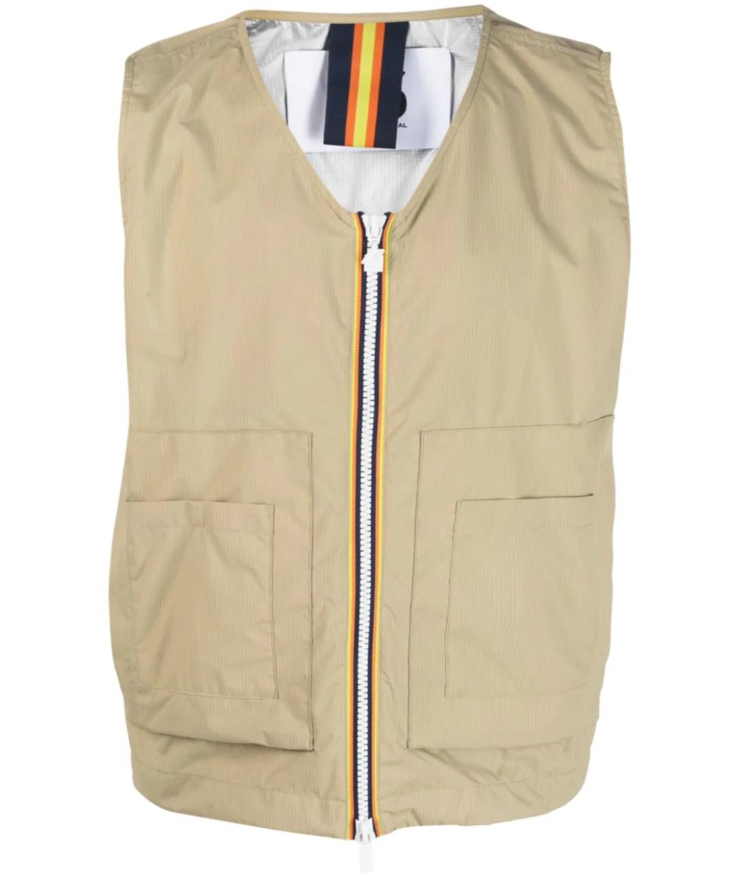 K-WAY Бежевый полиамидовый жилет, фото 1