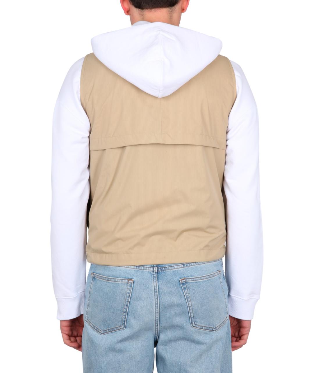 K-WAY Бежевый полиамидовый жилет, фото 8