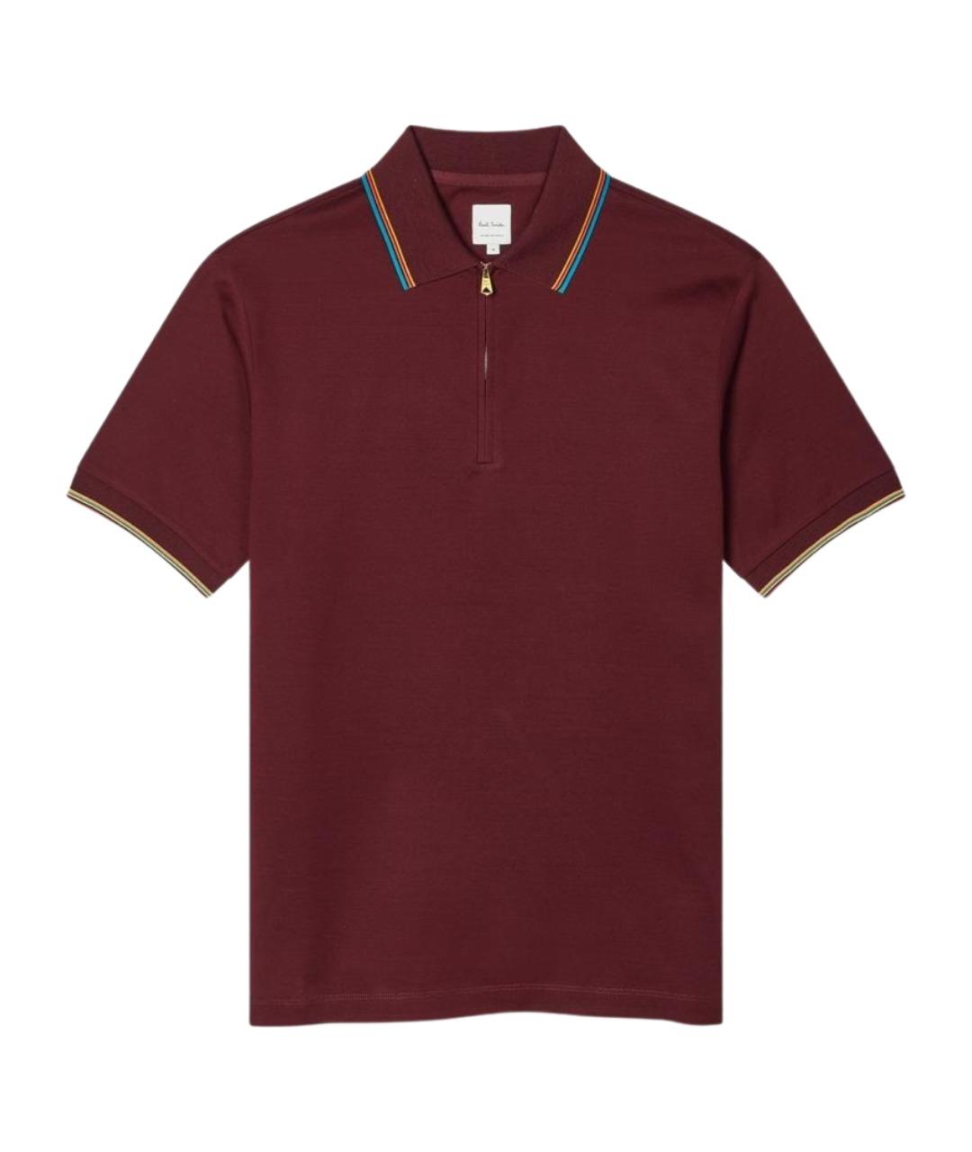 PAUL SMITH Красное хлопковое поло с коротким рукавом, фото 1