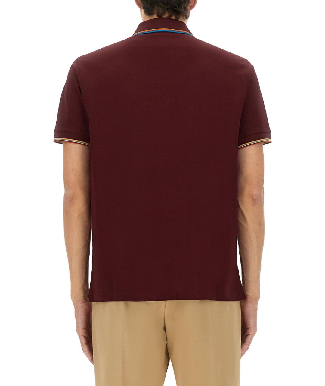 PAUL SMITH Красное хлопковое поло с коротким рукавом, фото 3