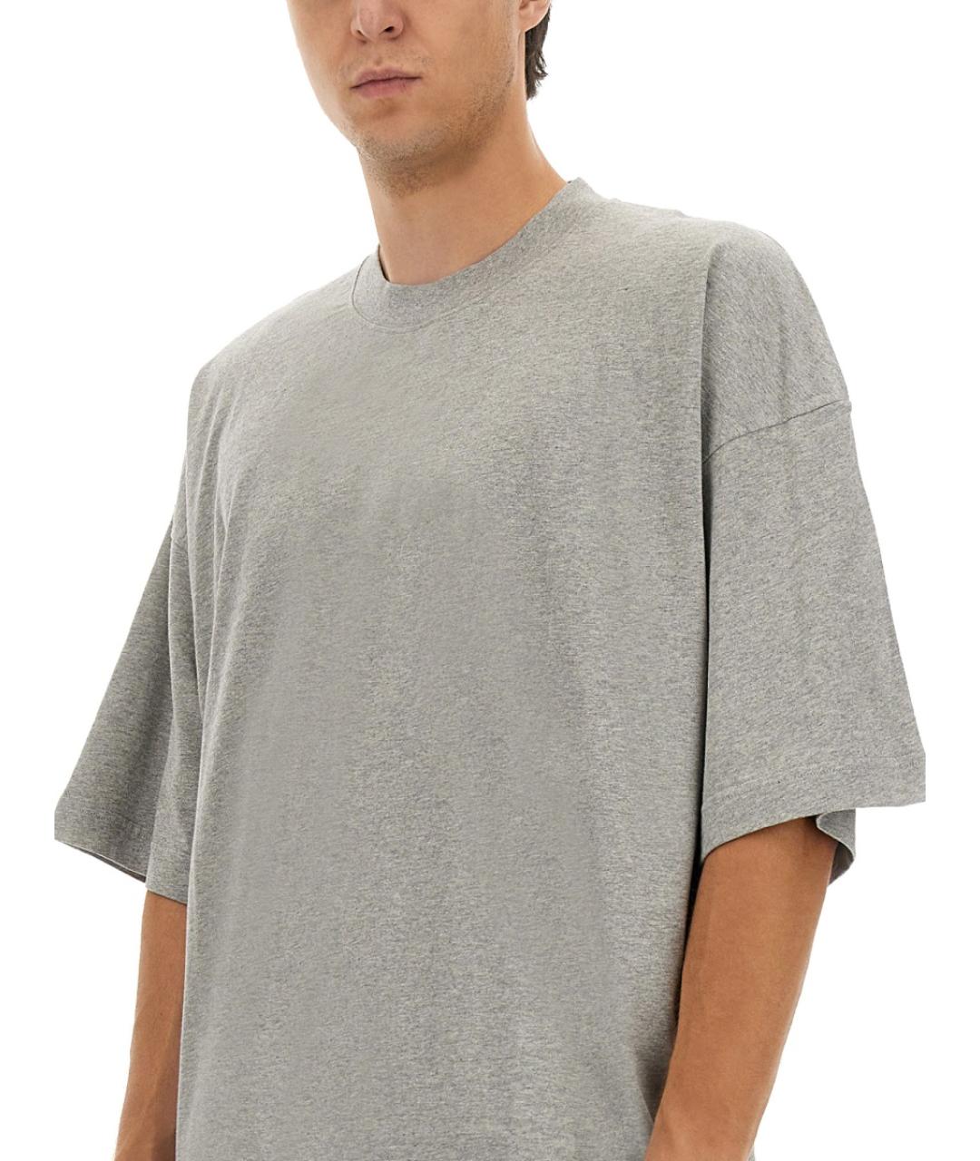 STUDIO NICHOLSON Серая хлопковая футболка, фото 4