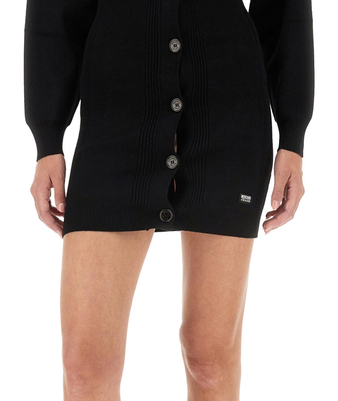 MOSCHINO JEANS Черное вискозное повседневное платье, фото 4