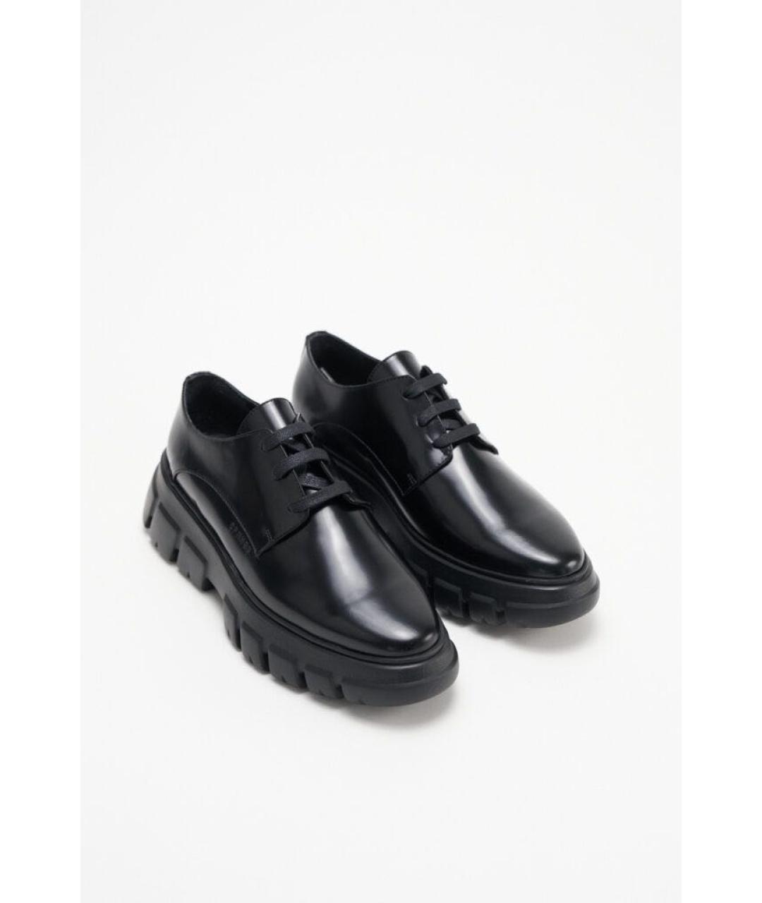 COPENHAGEN Черные брогги и оксфорды из лакированной кожи, фото 4