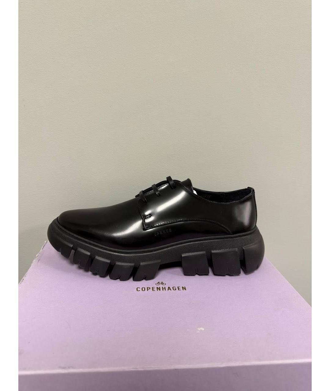 COPENHAGEN Черные брогги и оксфорды из лакированной кожи, фото 5