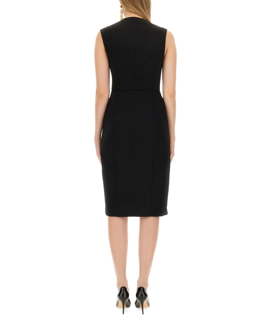 MOSCHINO Черное полиэстеровое повседневное платье, фото 4