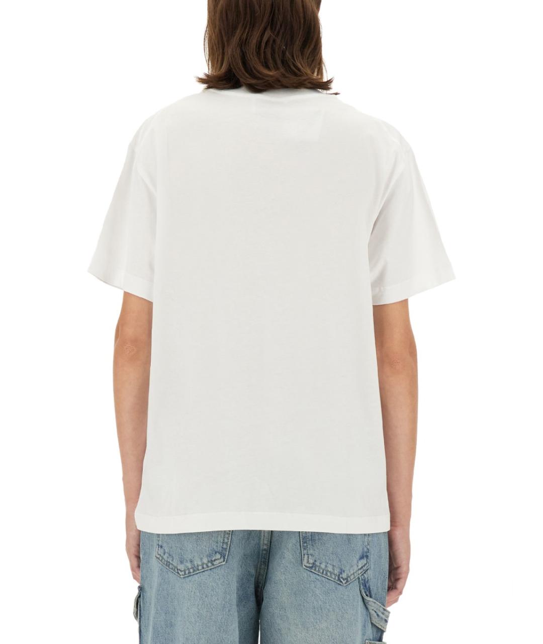 MOSCHINO JEANS Белая хлопковая футболка, фото 3