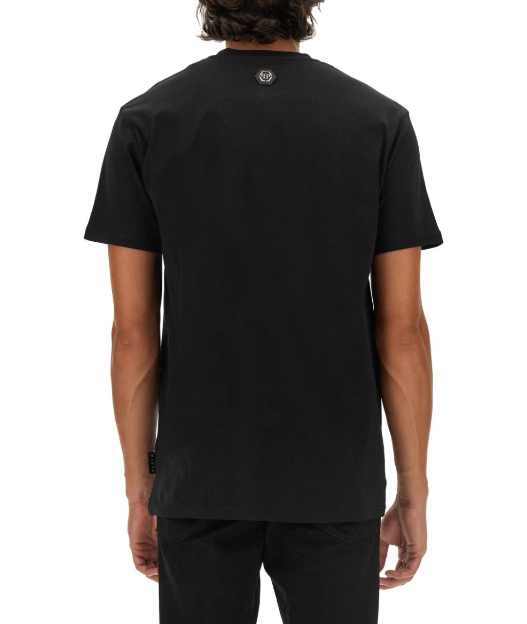 PHILIPP PLEIN Черная хлопковая футболка, фото 3
